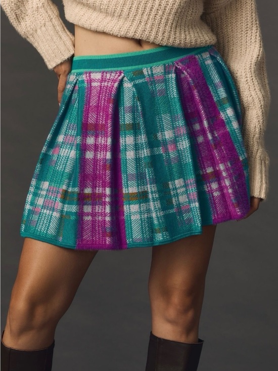 Maeve Dresses & Skirts - Anthropologie Maeve Pleated Knit Mini Skir
